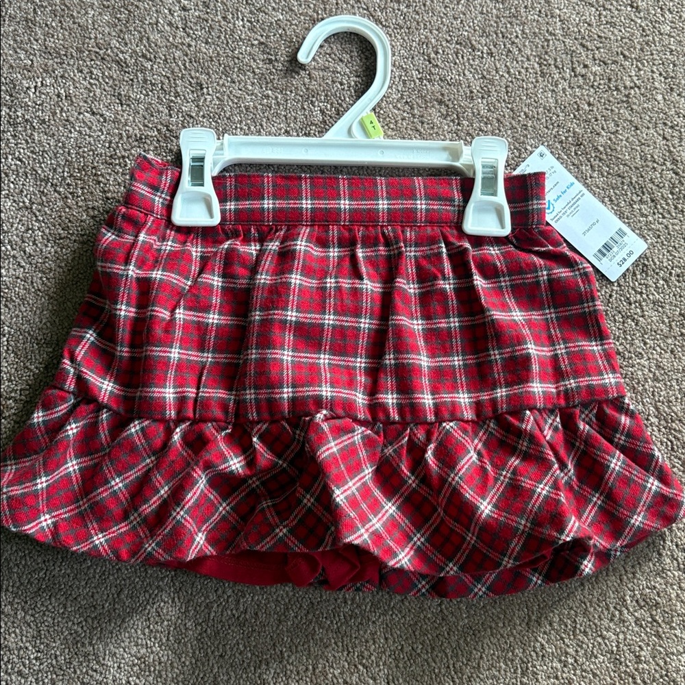 Carters holiday sweater skirt plaid set size 4T new - Picture 4 of 6